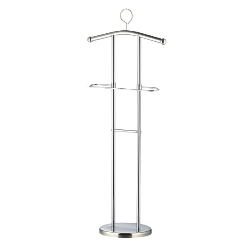 axentia 282180 Stummer Diener Amalita aus Chrom - Herrendiener verchromt - Kleiderbutler glänzend, robust - Garderobenständer platzsparend für Damen & Herren - Kleiderständer für Schlafzimmer & Bad