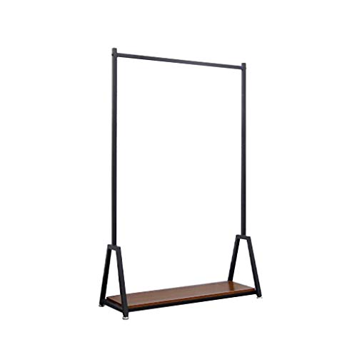 JIAO PAI Schmiedeeisen Unterstützung Kleiderständer, Schwarz Schwerkleiderstange Herrenbekleidungsgeschäft kühlen Stil Kleidung Display Antike Reck Kleiderbügel (Color : B, Size : 160 * 100CM)