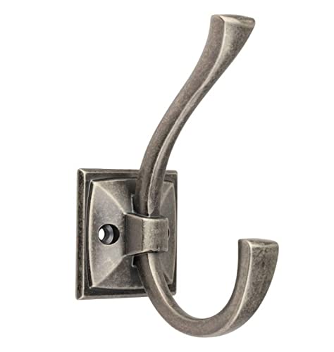Garderobenhaken Singo Kleiderhaken Silber antik Wandhaken Altsilber vintage *8501