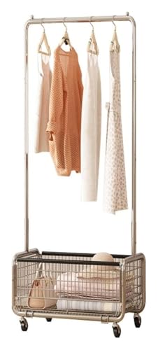 Stabiler rollbarer Kleiderständer, freistehend, höhenverstellbar, 60 cm, tragbarer Kleiderständer für Zuhause und Einzelhandel