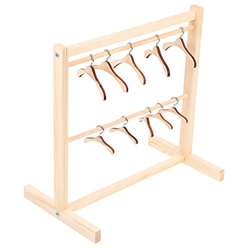 Milisten Kinder-Kleiderbügel für Kinder, 1 Set, Holz-Kleiderständer, Kleiderständer, Kleidungsaufbewahrung, Organizer für Schlafzimmer, Eingangsbereich, 2 Kinder-Kleiderbügel