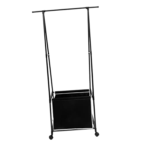 Homoyoyo Garderobe Schwarz Garderobe Rollbarer Kleiderständer Rollgarderobe Rollbarer Kleiderbügel Kleiderständer Für Schlafzimmer Trockner Kleiderständer Jacken Kleiderständer Dreieck