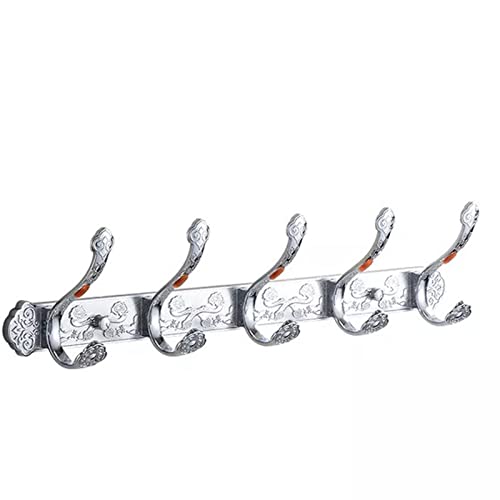 GOOFFY Metallhaken for Aufhängen von Kleiderhaken, Badezimmer-Wandschnitzerei, antike Kleiderhaken, 5-reihiger Haken, Kleiderbügel, Türhaken for Badezimmer-Accessoires Aufhänger