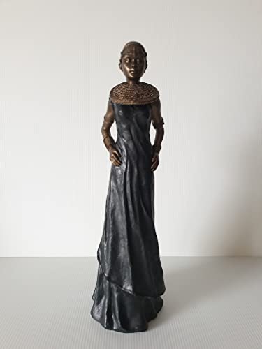 SILVERFOX Dekofigur Massai Frau Afrika Skulptur Afrikanische Figur Kenia Safari Zulu African Woman