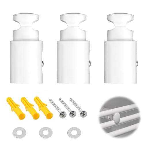3 Stück Heizkörper Halterung Set,Heizkörper Halterung,Badheizkörper Befestigung Teile,Universal Handtuchhalter Heizkörper Rail Halterung,Mit Montagezubehör,für Handtuchhalter,Badheizkörper (Weiß)