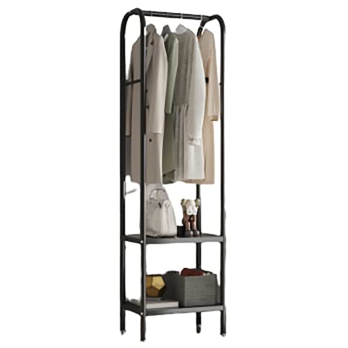 Kleiderständer, Garderobenständer, Garderobe, Metallgestell, platzsparend, ideal für Schlafzimmer, Flur und Büro, schwarz