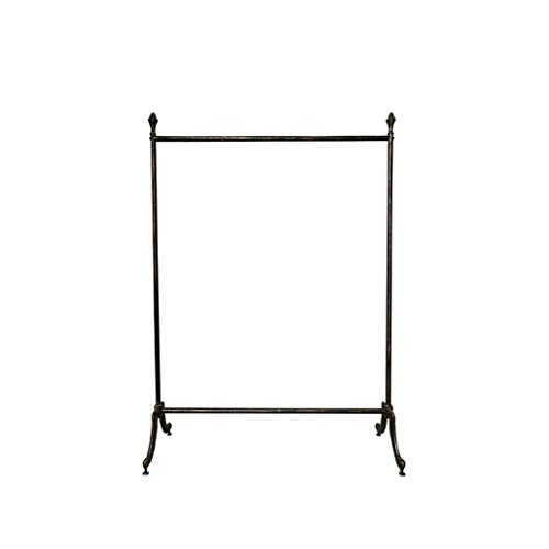KHAMEO Retro-Landing-Garderobenständer, Distressed-Design-Kleiderstange Im Europäischen Stil Für Mädchenkleider, Kleiderständer Aus Metall, Schwere Kleiderbügel/Messing/170 * 32Cm