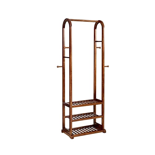 TOMYEUS Gardarobenstaender Kleiderständer, Messing Chinesischen Stil Kleiderbügel Multifunktionskleid Rack Haushalt Einfache Schlafzimmer Kleidergestell for Schuhe Rack Kleiderablage