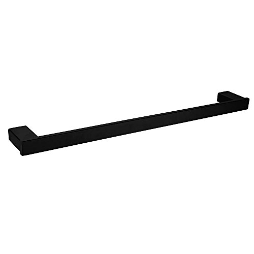 CASEWIND Handtuchhalter Schwarz, Handtuchstange Matt Edelstahl, Wand Handtuchregal 60cm mit Bohren Wandmontage für Dusche Badezimmer