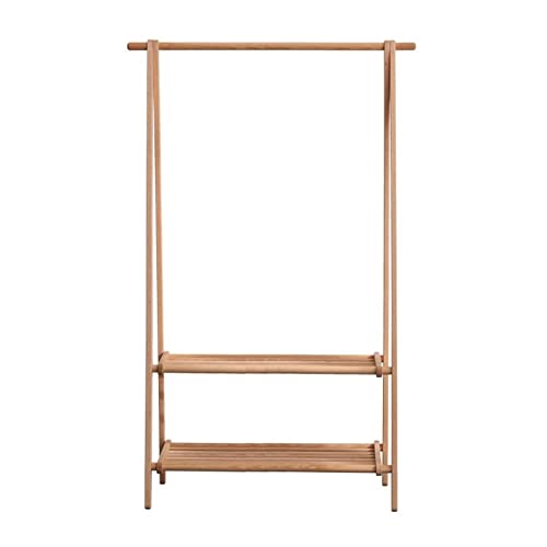 GRFIT Garderobenständer Einfache Haushaltsgarderobe vom Boden bis zur Decke aus Holz im Wohnzimmer, Schlafzimmer, zusammenklappbar, einfach for Aufhängen Kleiderständer (Color : B, Size : L)