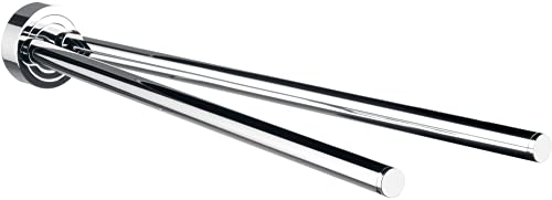 EMCO Polo Handtuchhalter zweiarmig zur Wandmontage, starre Badetuchhalter aus Metall, hochwertige Handtuchstange für zwei Handtücher, chromfarben, Sonstige