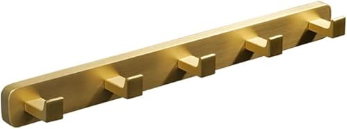 Garderobenständer, wandmontierter Garderobenstände Wandgarderobe aus Messing mit 5 Haken, Wandhaken for den Eingangsbereich, Bad- und Küchenaufbewahrung, Heimdekoration, Hutablage for Organisation