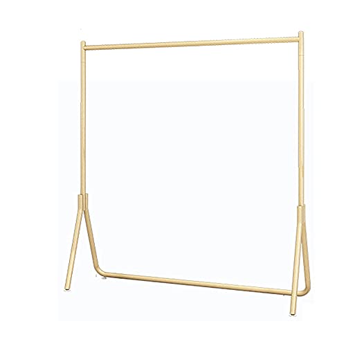 Schwere Kleiderstange, moderner minimalistischer Kleiderständer aus Metall, Schlafzimmergarderobe, industrieller Rohr-Trockenständer/Golden/100X130Cm (Golden 150X130Cm)