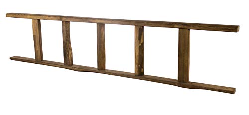 Deko Holzleiter als Handtuchhalter Badezimmer Bad Kleiderleiter Handtuchleiter 165cm 5 Sprossen (Braun)