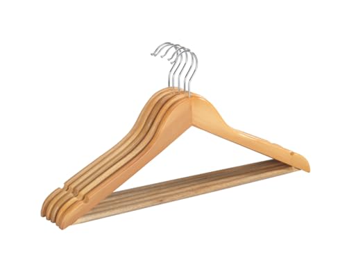 WENKO Formbügel Eco 5er Set aus Holz Braun