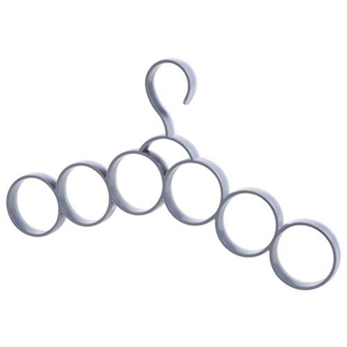 KIZQYN Wäscheständer 1 Pack Sechs Loch Kreis Aufhänger multifunktions Haushalt Schal Rack Hängen Gürtel Regal Lagerregal Schrank Kleiderbügel Wäschespinne (Color : Gray)