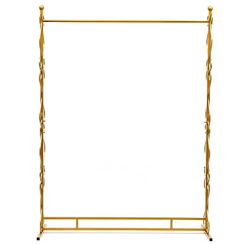 Metall-Hochzeitskleid-Brautkleiderständer, Quadratisch Brautkleid, Kleiderständer|Hochzeitskleidung Ausstellungsstand für die Hochzeit|205*150*45cm (Gold)