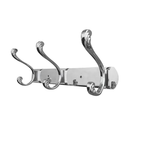 Wandgarderobe, Garderobenständer zur Wandmontage – Garderobe aus Edelstahl – Robuste Kleiderhaken zur Wandmontage – Kleiderbügel für Mütze, Handtuch, Bademantel, Jacke, Kleidung fü