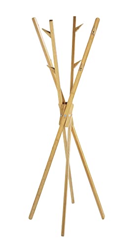 WENKO Standgarderobe Mikado aus Bambus, Bambus, 66.5 x 170 x 66.5 cm, Braun