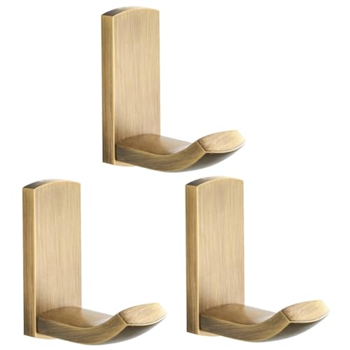 PRETYZOOM 3St tatsächl handpolitur platzsparend Handpoliert funky space saver Einfache Installation hochstihl kleiderständer Messing anschließen Aufhänger Wandbehang Büro Kleiderbügel