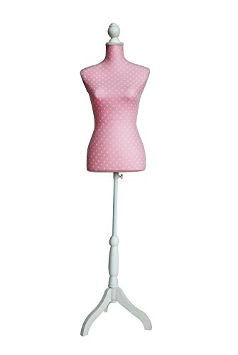 CLARIE Salco Ballerina Schneiderbüste zur Anprobe oder Dekoration, rosa/weiß, 83 x 37.5 x 24 cm