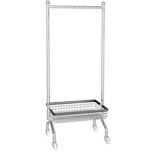 Kleiderschrank Offen Kleiderständer Auf Rädern Kleiderständer Mit Unterem Netzregal Stabiler Metallrahmen Rollbarer Kleiderständer For Tasche Hut Schal Jacke ( Color : Silver , Size : 98*40*171cm )