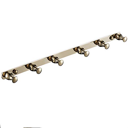 Kleiderhaken für die Wand, Garderobenständer aus Messing, doppelter Kleiderhaken, Wandmontage, Handtuchhaken, robuster Kleiderhaken zum Aufhängen von Schals, Mänteln, Schlüsseln und mehr, Schraubmon