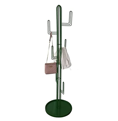 MEIZHITU GarderobenstÄnder Kleiderstange Kleiderständer Aus Metall, Hut, Kleiderbügel, Kaktus, Freistehend, Kleiderständer Für Handtaschen, Kleidung, Zubehör Offener Kleiderschrank(Grün)