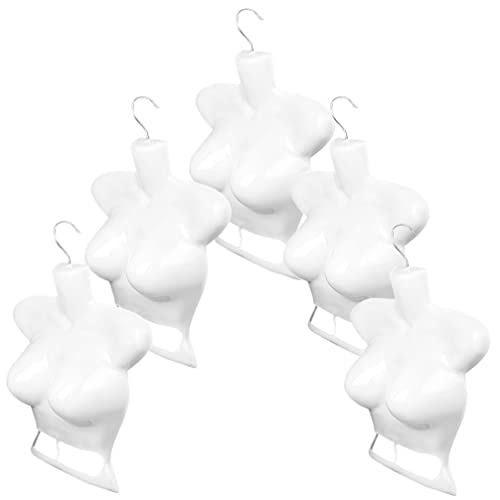 Yardwe 5 Stücke Schaufensterpuppe Weiblich Oberkörper Torso Halbschale Mannequin Büste Damenbüste Halbplastik Kunststoff Schneiderpuppe Schneiderbüste Kleiderpuppe Modell