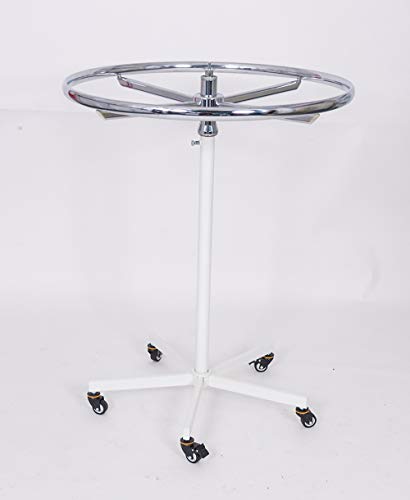 Sommer International GmbH Rundständer Ø 85 cm mit weißem Fuß - inkl. gebrauchtem Ring - höhenverstellbar