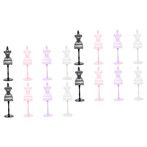 COHEALI 16 Stücke Puppe Kleidung Schaufensterpuppe Schmuck Halter Ständer Kleidung Kleider Puppe Kleidung Schaufensterpuppe Ständer Puppe Kleid Tuch Kleiderständer Schaufensterpuppe