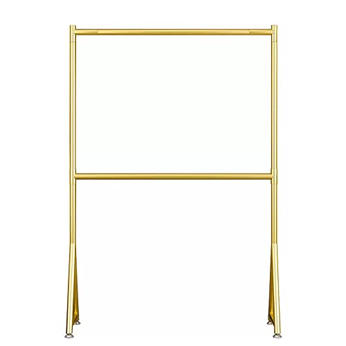 LXHLHWXF Verstellbarer Kleiderständer Mit Zwei Stangen,Moderner Garderobenständer Für Schlafzimmer Und Wohnzimmer, Trockengestell Für Kinder Im Einzelhandel, Mit Fußpolstern, Gold(Size:150cm)