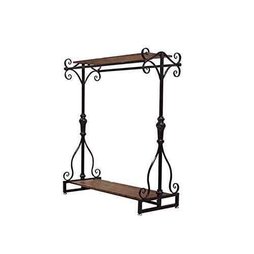 JIAO PAI Schwarz Retro Garderobe, Kreativität Nakajima Kleiderständer Antike Eisen-Kunst-Kleiderstange Boutiquen Schaufenster Ausstellungsstand (Size : 140 * 120CM)