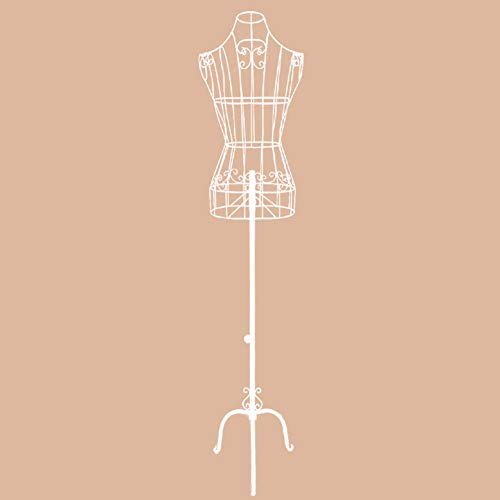 Schneiderpuppen Schaufensterpuppen-Torso-Schaufensterpuppenständer, Vintage-Designer-Metall-Scrollwork-Drahtrahmen für weibliche Kleiderform-Präsentationsständer/Schneider-Schaufensterpuppenständer (F