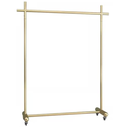 Garderobenständer Garderobe Aus Metall Mit Rollen, Kommerzieller Kleiderständer Zum Aufhängen Von Kleidung, Kleiderstange Mit Großer Kapazität Für Schlafzimmer, Einfach Zu Montieren(Size:150X40X157CM)