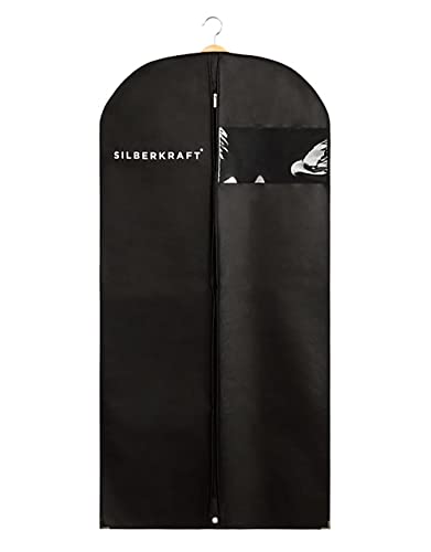 Silberkraft 1 x Kleidersack, hochwertige Mottenschutzhülle, Aufbewahrung von Anzügen, Kleidern und Hemden, Schutz vor Motten (120 cm x 60 cm)