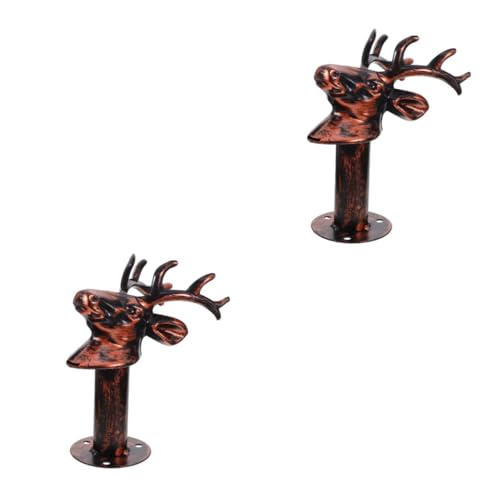 IMIKEYA 2 Sets Hirschkopf Haken Rustikale Garderobenleiste Kleiderhaken Wandhalterung Wandgarderobenhaken Geweih Wandhaken Wandaufhänger Hirschform Haken Kleiderhaken Tier