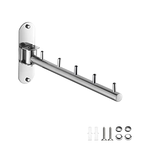 Belvanr Edelstahl Kleiderhaken Drehbare Klappbar Wand-Kleiderständer Kleiderhaken Klappbar Edelstahl Kleiderhaken Schwenkbar Klappbar Handtuchhalter Kleiderstange zur Wandmontage