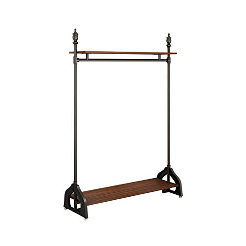 CJXin Shelf C-J-Xin Metallkleiderständer, Retro Bodenstehende Garderoben Antike Vertikal Kleiderbügel European Style Haus Offene Kleiderstange Bekleidungsgeschäft-Garderobenständer
