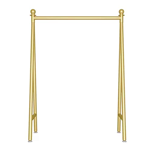 LXHLHWXF Schlichter Kleiderständer Aus Goldenem Metall, Kleiner Garderobenständer Für Schlafzimmer Und Wohnzimmer, Kleiderstange Für Kinder Mit Einer Stange, Mit Fußpolstern(Size:80cm)