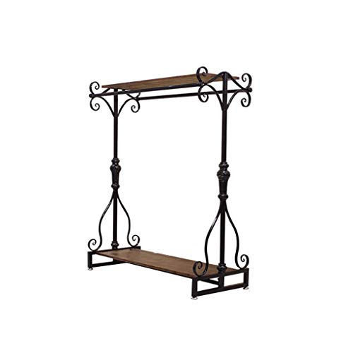 ZYuH-ladder AOYANQI-Garderobenständer Retro Kleiderständer, Schmiedeeisen Unterstützung Boden Kleiderstange Antike Metallkleiderstange Gewerbe Display Rack Home Use Jacke Kleid Ständer Mehrzweck