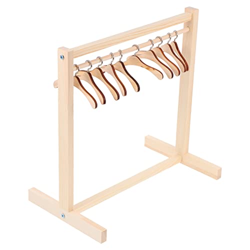 Milisten 1 Set Holz Kleiderständer Kleiderständer Kleideraufbewahrung Organizer für Schlafzimmer Eingang Puppenhaus Zubehör Stil 1