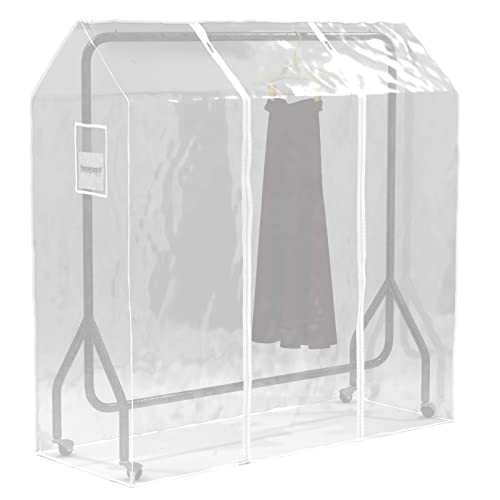 Hangerworld Durchsichtige Abdeckung für Kleiderstange 147 x 165 x 60 cm Staubschutz für Kleiderständer