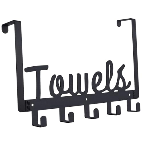 SOPOTUTU Handtuchhaken Handtücher Tür Badezimmer handtuchregal handtuchhalter handtuch halter handtuchleiter handtuch regal nordischer Kleiderhaken Multifunktionaler Huthaken Metall Black