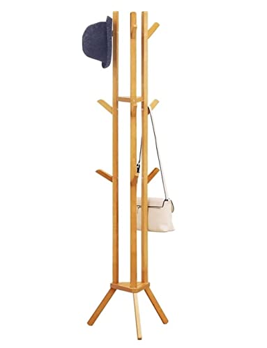 RUTAVM Garderobenständer Kleiderständer Aus Holz, Freistehend, Viele Haken, Zuhause, Einfache Kleideraufbewahrung, Freistehend, Für Aufhängen Von Mänteln, Jacken, Hüten, Taschen Kleiderständer