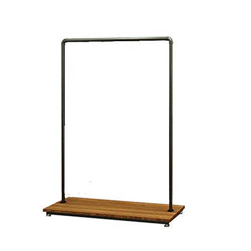 KHAMEO Retro-Kleiderstange, Wasserpfeife, Antiker Jackenständer, Kleiderständer Für Boutiquen, Unabhängige Schwere Kleiderbügel Aus Metall Und Holz/Schwarz/160 * 150Cm