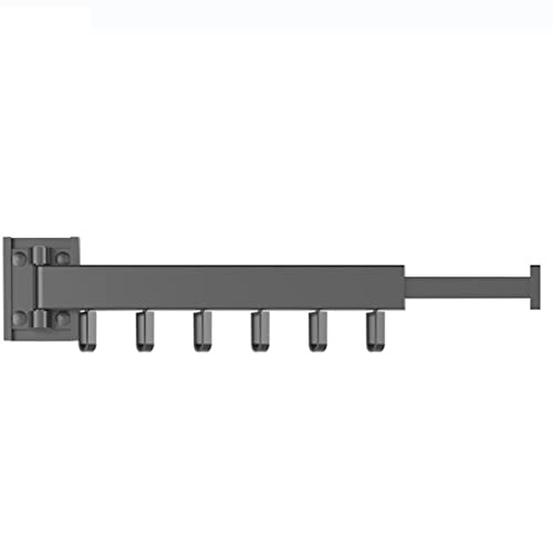 Lochfreier Wand-Klapp-Kleiderständer, Balkon-Kleiderstange für kleine Wohnungen, klappbarer Teleskop-Kleiderständer,S