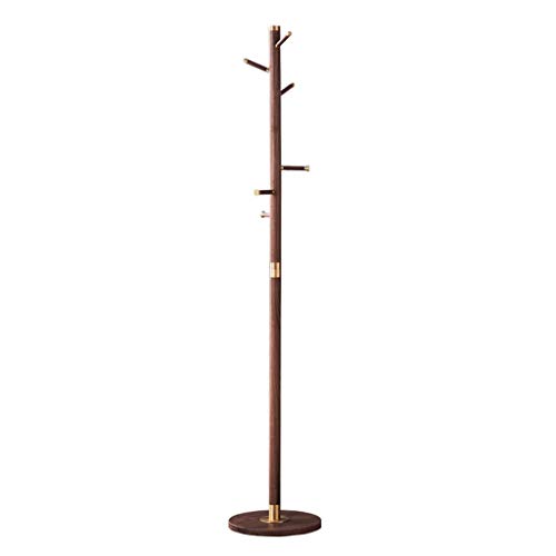 Flur Kleiderständer Mantel Rack Ständer Messing Massivholz Mantel Stand Schlafzimmer Licht Luxus Mantel Aufhänger Halter Home Kreative Wohnzimmer Mantel Rack Garderobenständer (Color : A)