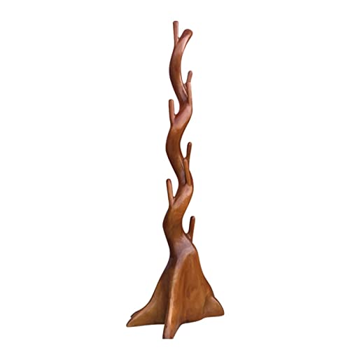 GRFIT Garderobenständer Holz-Bodengarderobe, minimalistische Garderobe, handgefertigt, ganzer Baum, Abnehmbarer hängender Kleiderständer Kleiderständer