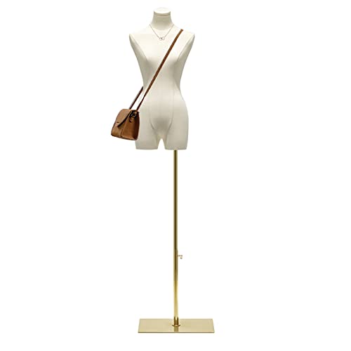 Schneiderpuppe Damenbüste Weiblich, Höhe Verstellbarer Schaufensterpuppe Körper, Mannequin mit Metall Base Kleiderpuppe, Schneiderbüste Büste Torso für Bekleidungsgeschäft ( Farbe : Weiß , Größe : A )